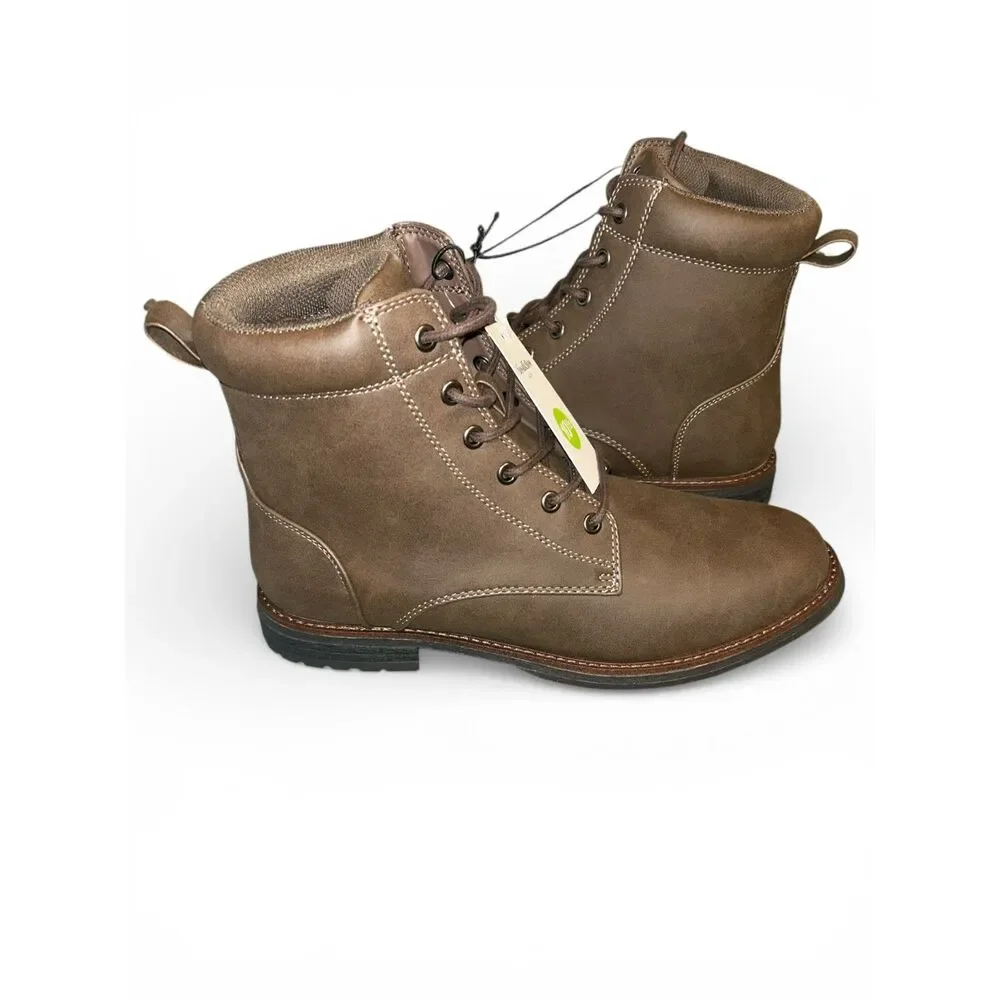 Goodfellow & Co Men’s Brown Lace-Up Ankle Boots Rugged Casual Workwear Shoes